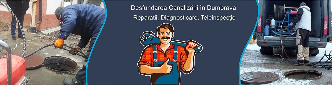 Desfundarea canalizării în Dumbrava