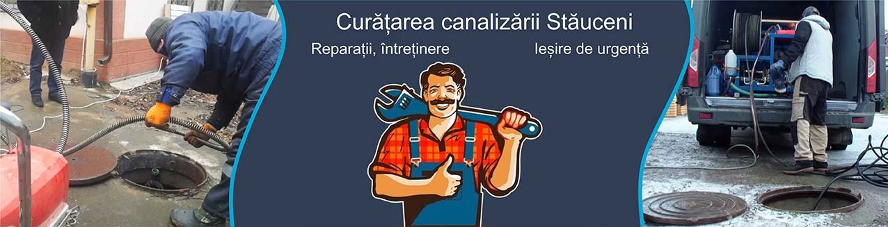 Curățarea canalizării în Stăuceni 
