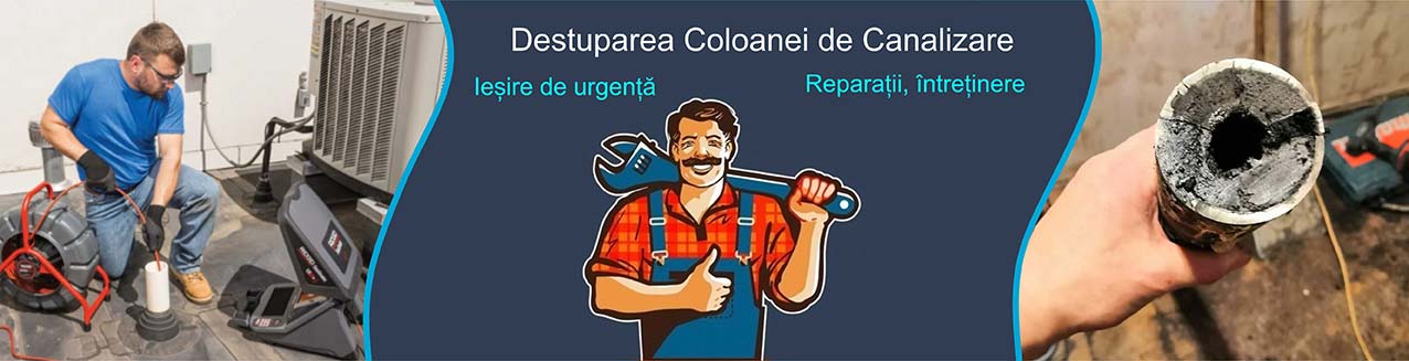 Destuparea coloanei de canalizare