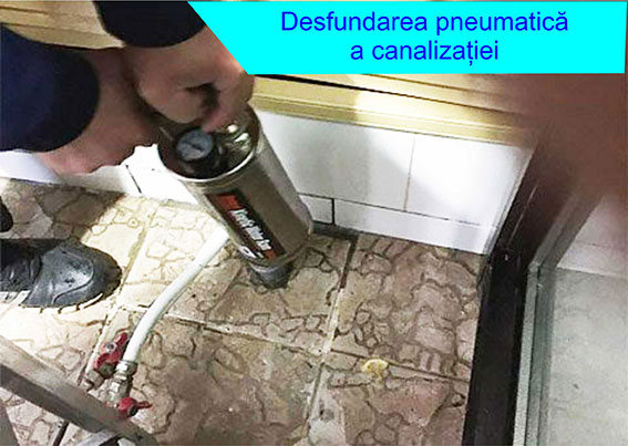 Desfundarea pneumatică acanalizației